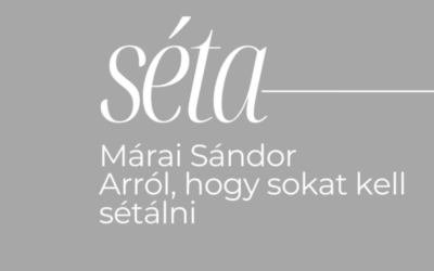 Séta – Márai Sándor arról, hogy sokat kell sétálni